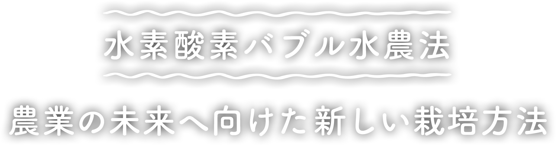 水素酸素バブル水農法農業の未来へ向けた